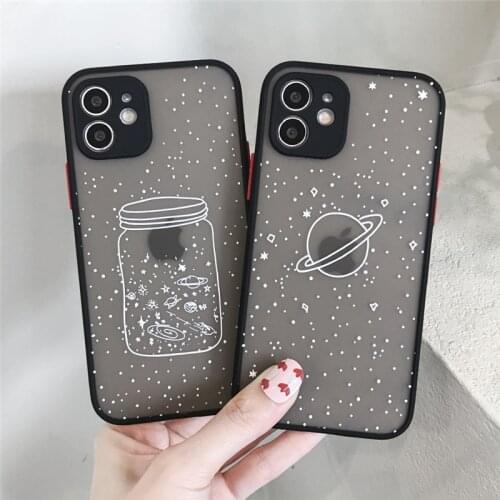 Funny Starry Universe Cute Phone Case For iPhone 11 12 Pro Max 7 8 Plus XS Max X XR SE 2020 Cute Panda shockproof Back Cover