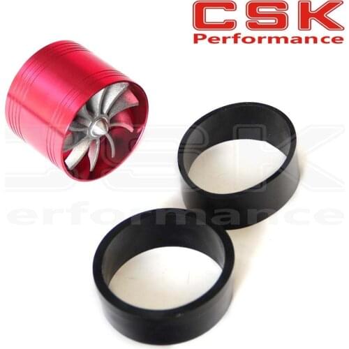 Universal Fit Turbo Single Fan Air Intake Fuel Saver Fan TURBONATOR Red