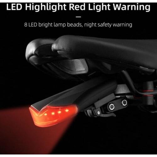 Bicycle Taillight Wireless Remote Control Bike Steering Tail Light USB Charging Anti-theft Warning Cycling Light Bicycle Parts