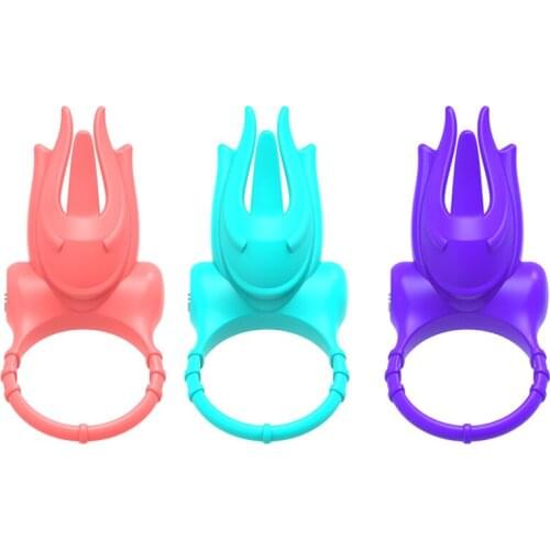 High quality penis ring vibrator silicone vibration penis ring clitoral stimulation delayed ejaculation male adult sex products