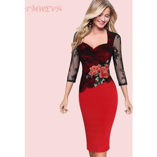 Women Dress Elegant Pencil Dress Waist Peony Flower Lady Sexy Dress Plus Size Dress with Knee Length Women Dresses TMWEVN
