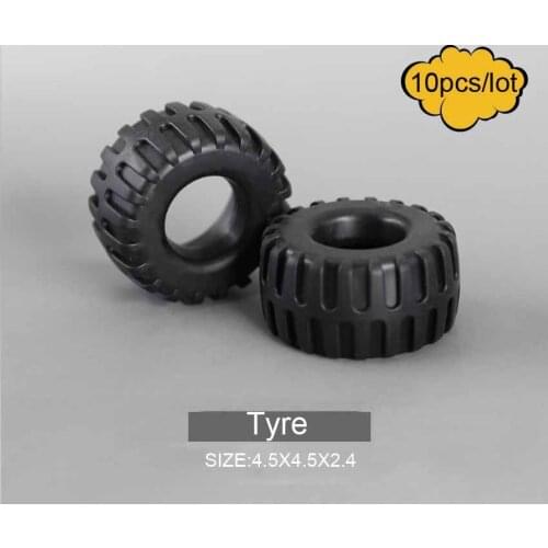10pcs/lot Big Bricks Parts Tyre Building Blocks DIY Creative STEAM Children Indoor Toy Blocks Parts Children Toys
