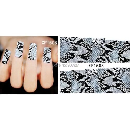 2PCS XF1508 Cartoon Snake Prints Nail Art Water Decal Nail Water Transfer Sticker