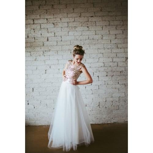 2018 Sexy Cheap Gold Sequins Sheer Tulle vestido de noiva Cap Sleeves Sleeveless Bridal Gown Off The Shoulder bridesmaid dresses