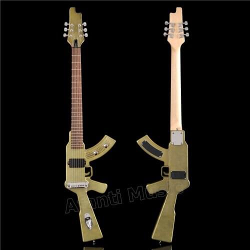 Afanti Music factory / Mahogany Body, Maple neck/ Electric guitar with Red LED light (AQX-126)