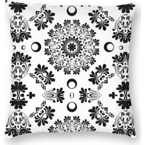 Floral Bandana Pattern Throw Pillow Cover Polyester Decorative Pillow Novelty Pillowcase