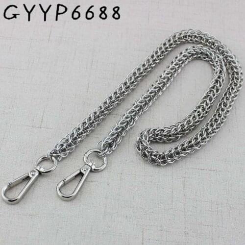 5 pieces twist braid chain 11 mm silver color roller metal chain for evening bag strap double twist link chains for handbag