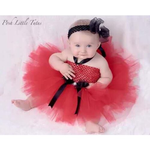 2021 Baby Crochet Flower Tutu Dress Girls 1Layer Tulle Dress with Hairbow Newborn Birthday Party Costume Photography Dress Cloth