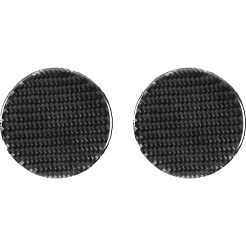 For Jeep Cherokee 2014+ Car Water Cup Holder Pad Sticker Real Carbon Fiber Interior Car Accessory