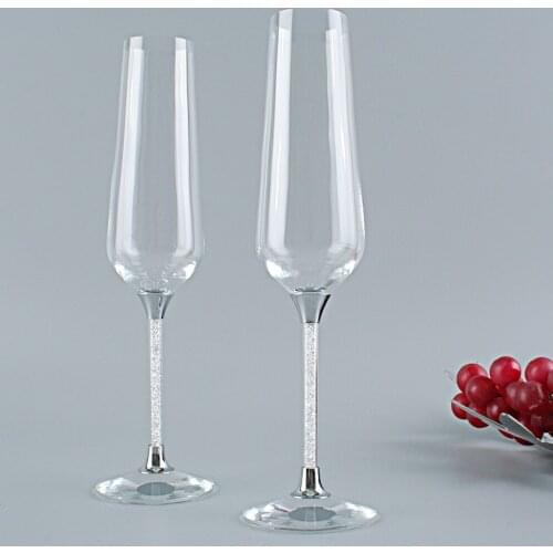 Elegant Shape Of Champagne Flute Decorations For Glasses Champagne Glasses Crystal Transparent Cup Drink Glassware Decoration