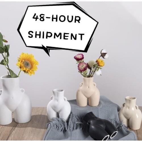 European Body Art Butt Decoration Ceramics Vase Living Room Study Plate Vase Accessories House Decoration Crafts Ornaments
