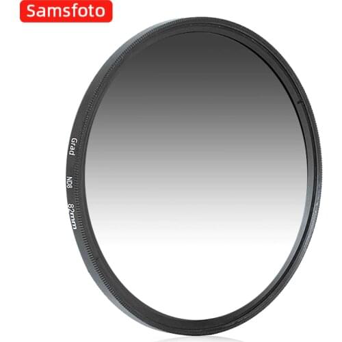 55mm Gray Color Graduated Neutral Density 0.9 Filter for Nikon AF-P 18-55mm Lens D3500 D3400 D5600
