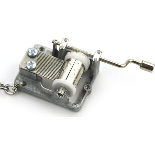 Creativity Funny Hand Crank Music Box Keychain Unique Metal Music Box Key Chain Men Women Best Birthday Gifts for Her Him