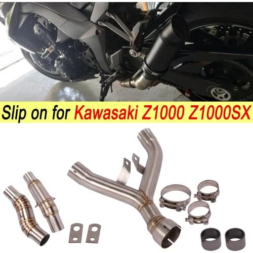 Motorcycle Exhaust Escape Modify Middle Link Pipe Cat Delete Eliminator Enhanced Slip on For Kawasaki Z1000 Z1000SX 2010 - 2020