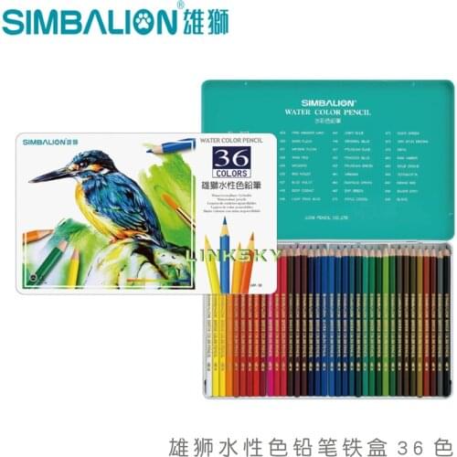 Simbalion 24/36color Watercolor Pencil Set ,Ideal for Drawing, Sketching, Coloring and Painting, Great Pencil Kit for Kids