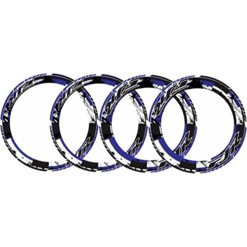 A set of 4pcs Thick Edge Outer Rim Reflective Sticker Stripe Wheel Decals Fit for YAMAHA FJR fjr