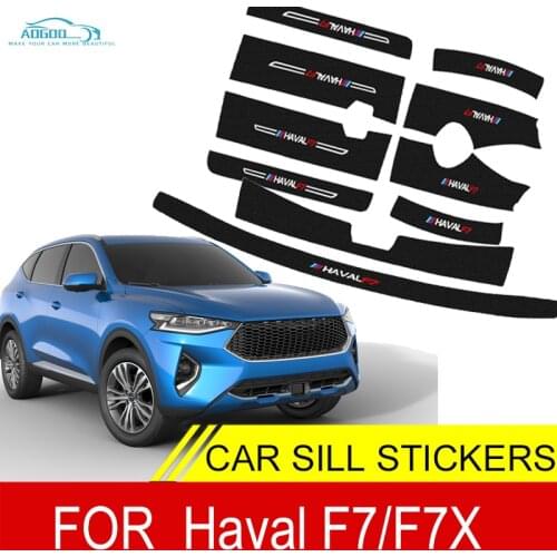 Car Door Sill Plate Stickers For Haval F7 F7x 2019 2020 2021 Front Rear Auto Threshold Protector Decals Tuning Accessories