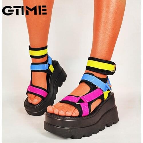 2021 Brand New womens Platform Gladiator Sandals Ladies Mixed Colors Shoes Woman Wedges High Heels Summer Sandals#SJPAE-181