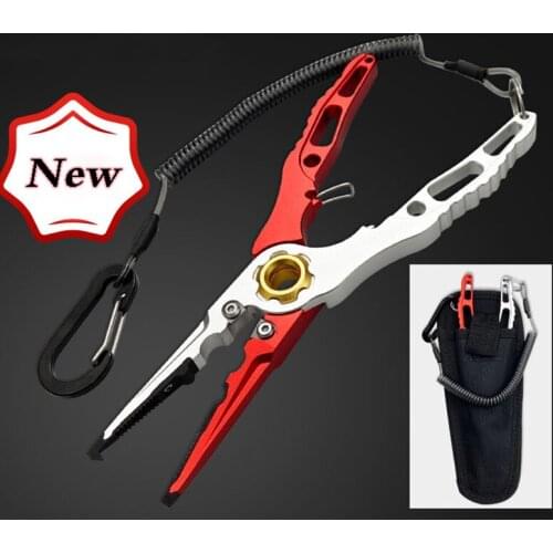 New Fishing Pliers Aluminum Alloy scissors Hook Remover Braid Line Cutting Fishing Tools With lock Knot Fishing Equipment