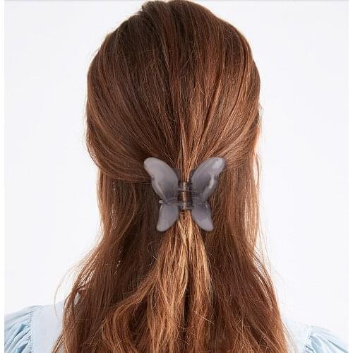 1Pc Solid Hair Claws Elegant butterfly Acrylic Hair Clips Hairpins Barrette Headwear for Women Girls Hair Accessories Gifts