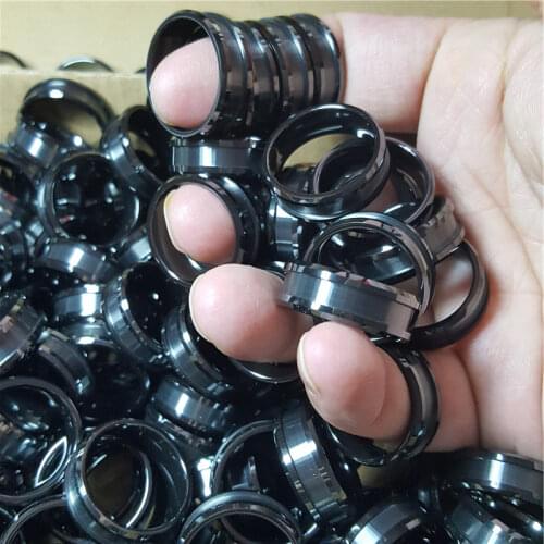 Customized Wholesale 8mm Tungsten Ceramic Rings Blank Ring for Inlay Jewelry Cores