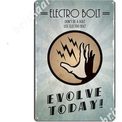 Bioshock Plasmid Poster Electro Bolt Metal Signs Club Home Mural Painting pub Garage personalized Tin sign Posters