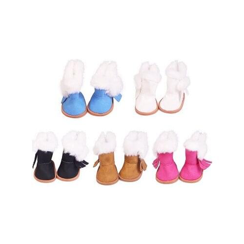 Multicolor Fashionable Winter Snow Boots Shoes Fit 18 Inch American & 43 Cm Baby New Born Doll Accessories Generation Girls Toy