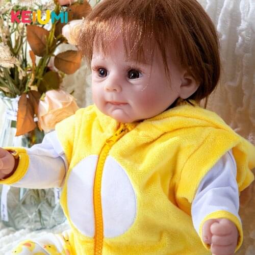 Lifelike 50 CM New Arrival Cute Reborn Doll Many Accessories Little Yellow Duck Suit Alive Reborn Baby Doll