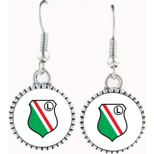 Legia Warsaw Warszawa Poland Football Soccer Earrings Women Earring Bff Friendship Drop Earrings for Girl Children Jewelry