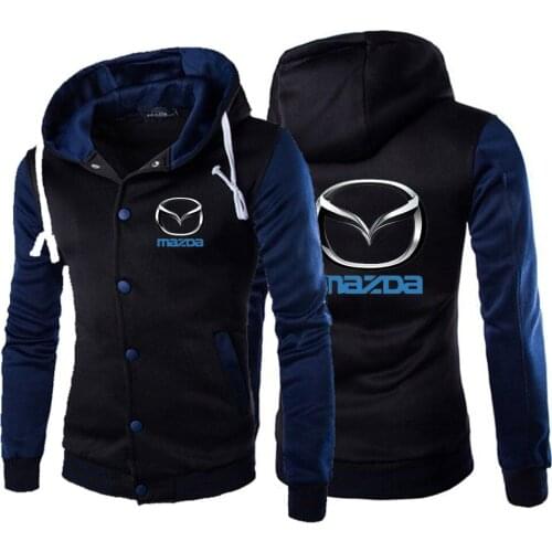Unisex Autumn Men Mazda Motors Car Logo Designer Hoodies Hip Hop Jackets Unisex Baseball Uniform Coat Sport Cotton Sweatshirt