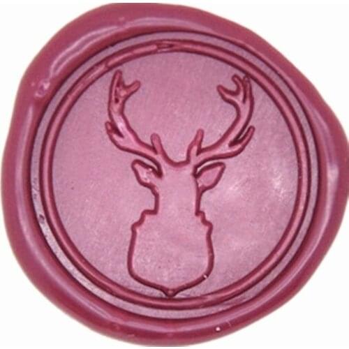 Vintage Deer Antlers Custom Picture Logo Wedding Invitation Wax Seal Sealing Stamp Sticks Spoon Gift Box Set Kit