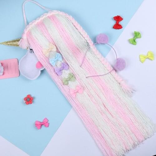 Unicorn Hair Bows Holder Storage Belt Girls Hairband Hair Clip Hanging Organizer Strip Holder for Children Kids Hair Accessories
