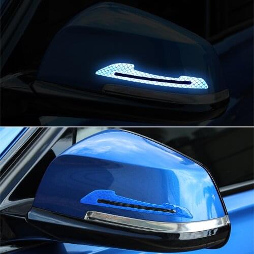 Car Reflective Stickers Rearview Mirror Protection Strip for MG ZS EV MG6 EZS HS EHS 2019 2020 Roewe RX5 i6 i5 RX3 RX8 ERX5