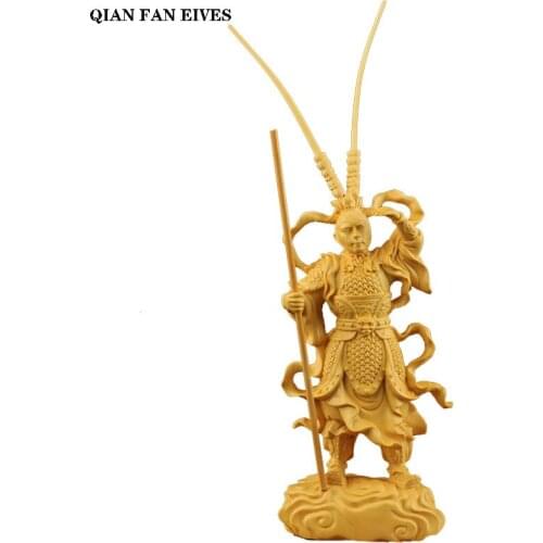 Chinese mythical figure Monkey King solid wood statue，Modern art sculpture， high quality Home Decoration Art Gift Statue