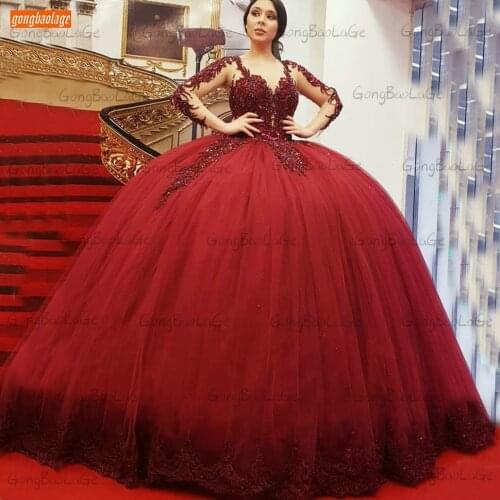 Beading Evening Dresses Long Sleeves 2021 Vestito Da Festa Di Nozze O Neck Appliques Women Party Dress Ball Gown Abiti Da Sera