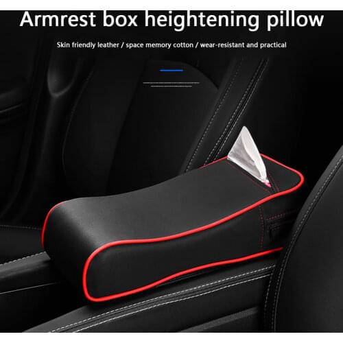 2 in 1 Car Central Armrest Pad Auto Protective Center Console Arm Rest Seat Box Central Elbow Support Tissue Pumping