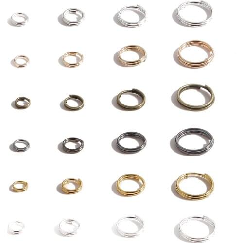 200-500pcs/lot 5/6/8/10mm Double Loops Open Jump Rings Split Rings Connectors For DIY Jewelry Making Findings Supplies