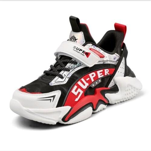 2021 Autumn Leather Cartoon Kids Sport Shoes Boy Breathable Comfortable and Versatile Casual Children Shoes Chaussure Enfant