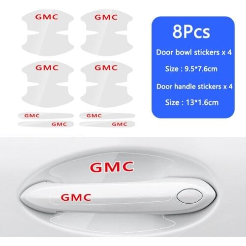 4Pcs Invisible Car Door Bowl Handle Protector Stickers For GMC SAVANA YUKON SIERRA TERRAIN Jimmy Granite CANYON ACADIA SAVANA