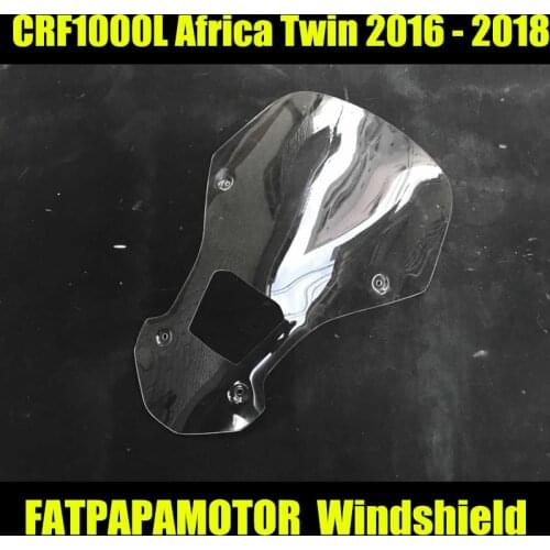 CRF1000 L Motorcycle Accessories Windshield Black and Transparent FOR Honda CRF1000L Africa Twin 2017-2018