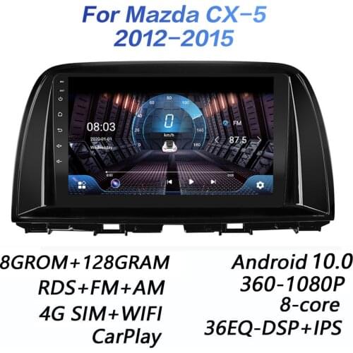 4G+64G DSP 2 din Android 9.0 4G NET Car Radio Multimedia Video Player For Mazda CX5 CX-5 CX 5 2012 - 2015 WiFi BT carplay