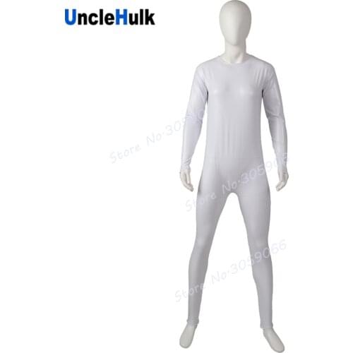 Super Sentai White Rubberized Fabric Bodysuit | UncleHulk
