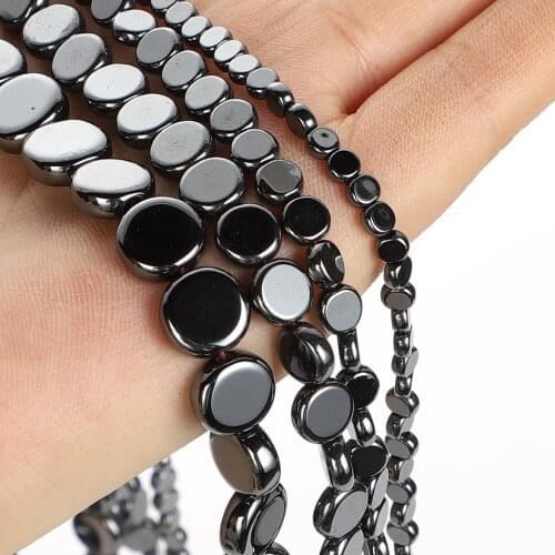 Black Hematite Beads Natural Stone Beads Round Loose Beads For Jewelry Making DIY Bracelet Accessories Beads 4-10mm