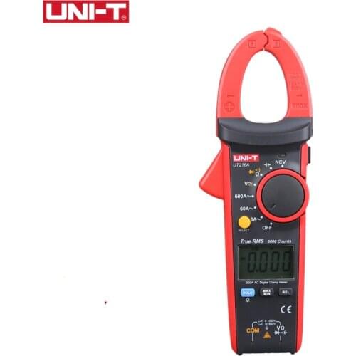 UNI-T UT216A 600A Digital Clamp Meters AC Current NCV Tester V.F.C Diode LCD Display Work Light AUTO Range Multimeters