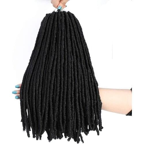 Dreadlocks Crochet Braids Soft Faux Locs Crochet Hair Synthetic Braiding Hair 14inches Goddess Locs Crochet Hair Braids