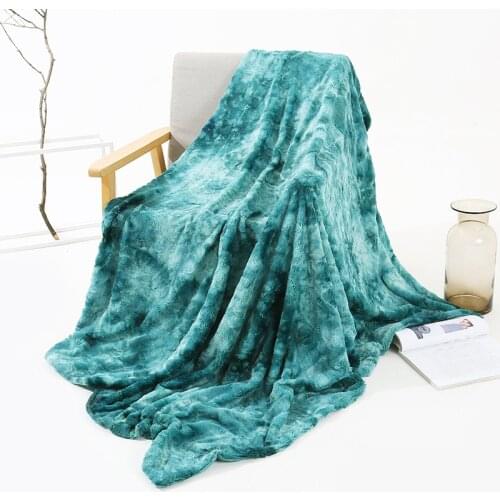 Dual-sided Plush Blankets For Bed Fashion Tie-dye Sofa Throw Cover Skin Friendly Soft Comfortable Adult Bed Cover Home Textiles