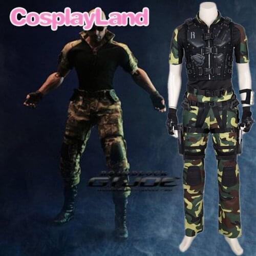 Movie G I Joe Retaliation Roadblock Cosplay Dwayne Johnson Marvin F. Hinton Costume Christmas Halloween Outfit For Adult Men