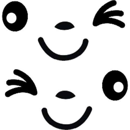 Fuzhen Boutique Decals Exterior Accessories 2Pcs Creative Lovely SMILING FACE Car Stickers Funny Rearview Mirror Decal