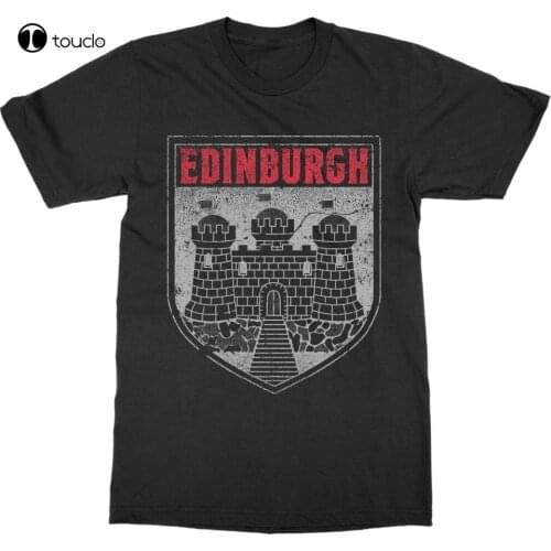 T-Shirt Summer Style Funny Edinburgh, Scotland 'Castle Rock' T-Shirt Plaid Travel Explore Vacation Tour Tee