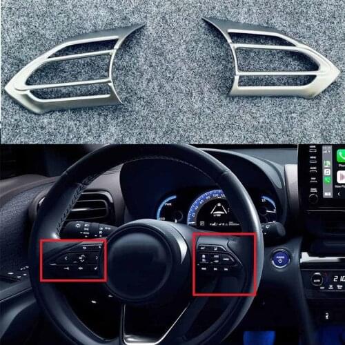 For Toyota Yaris Cross 2020 2021 ABS Chrome Steering Wheel Panel Cover Car Styling Accessories